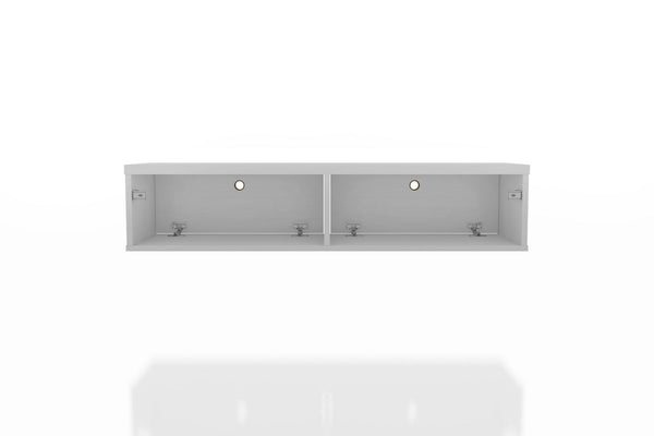 Liberty 42.28 Floating Entertainment Center in White 227BMC6 Manhattan Comfort