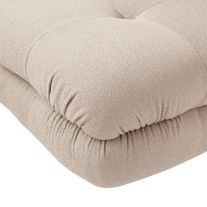 English Elm Urban Modern Modular Sofa Teddy Fleece Capitonné Design High Modularity Plush Comfort Corner Ready for Cozy Living Spaces Brown B341S00038