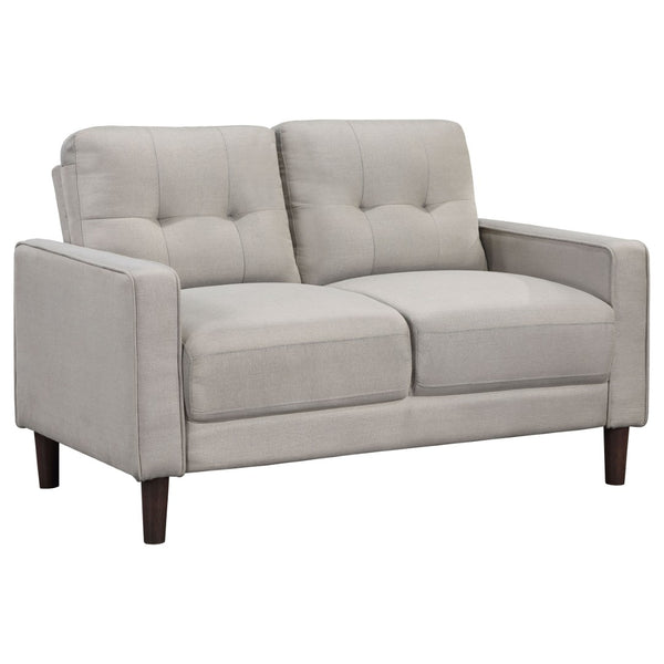English Elm Harvey Tufted Fabric Sofa Set with Tapered Legs for Mid-century Living Rooms B062S01423