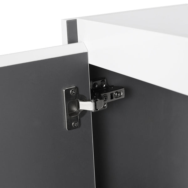 English Elm 12" Bathroom Side Cabinet - Space-Saving Wall-Mount Design With Soft-Close Doors & Modern Style W999P248644