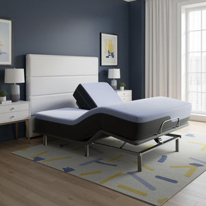 English Elm Refresh Queen Split Hybrid Mattress Adjustable Base Bundle with Cooling Copper Foam B210S00009