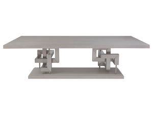 Lexington Artistica Home Pazzo Rectangular Dining Table - Modern Oak And Stainless Steel Design For Stylish Dining Spaces Misty White Gray Wood 2280-877c