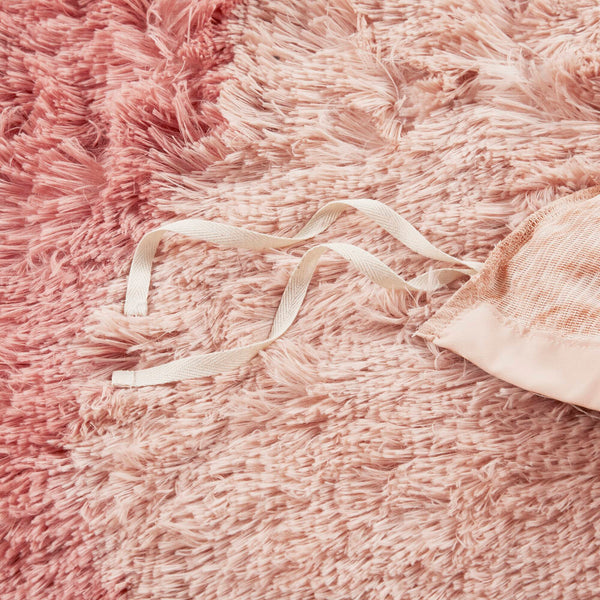 English Elm 3 Pcs King/Cal King Ombre Shaggy Faux Fur Duvet Cover Set - Luxurious Blush Multi For Cozy Comfort B035P319873