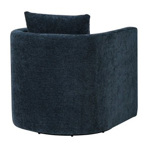 English Elm Sutton Ultra-Soft Navy Swivel Barrel Chair with Pocket Coil Seat, Reversible Cushions & Stain-Resistant Fabric B050P322584