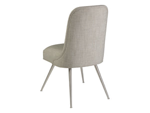 Lexington Artistica Home Dinah Side Chair - Mid-century Modern Elegance With Brushed Stainless Steel Legs And Soft Fabric Stainless Steel Wood 2281-880-01