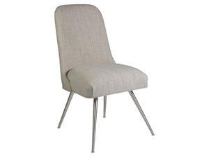 Lexington Artistica Home Dinah Side Chair - Mid-century Modern Elegance With Brushed Stainless Steel Legs And Soft Fabric Stainless Steel Wood 2281-880-01