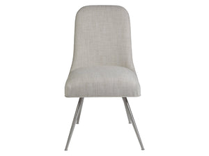 Lexington Artistica Home Dinah Side Chair - Mid-century Modern Elegance With Brushed Stainless Steel Legs And Soft Fabric Stainless Steel Wood 2281-880-01