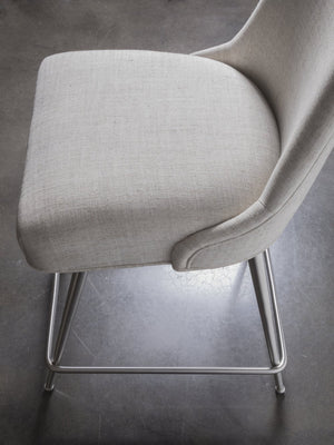 Lexington Artistica Home Dinah Swivel Stool - Mid-century Modern Design With Upholstered Seat And Brushed Stainless Steel Legs Stainless Steel Wood 2281-895-01