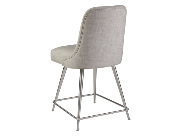 Lexington Artistica Home Dinah Swivel Stool - Mid-century Modern Design With Upholstered Seat And Brushed Stainless Steel Legs Stainless Steel Wood 2281-895-01