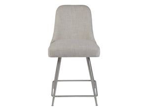 Lexington Artistica Home Dinah Swivel Stool - Mid-century Modern Design With Upholstered Seat And Brushed Stainless Steel Legs Stainless Steel Wood 2281-895-01