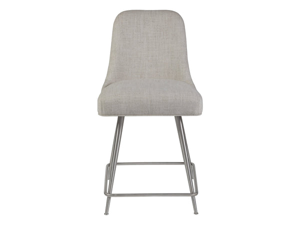 Lexington Artistica Home Dinah Swivel Stool - Mid-century Modern Design With Upholstered Seat And Brushed Stainless Steel Legs Stainless Steel Wood 2281-895-01