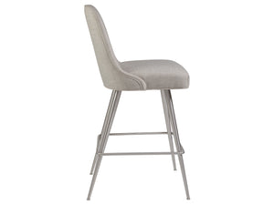 Lexington Artistica Home Dinah Swivel Stool - Mid-century Modern Design With Upholstered Seat And Brushed Stainless Steel Legs Stainless Steel Wood 2281-896-01