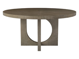Lexington Artistica Home Apostrophe Round Dining Table - Unique Asymmetrical Design In Cappuccino Gray Oak For Modern Homes Gray Wood 2283-870c
