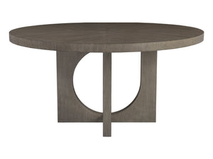 Lexington Artistica Home Apostrophe Round Dining Table - Unique Asymmetrical Design In Cappuccino Gray Oak For Modern Homes Gray Wood 2283-870c