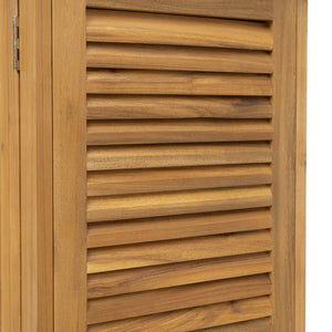 English Elm Christopher Knight Home® - Kedzie Teak Acacia Wood Cabinet with Slatted Coastal Farmhouse Design, Weather‑Resistant Storage (44.5") N775P251936T