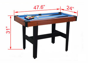 English Elm 48″ 48" Three-in-one Combo Game Table Billiards Hockey Tennis for Any Room W1936P448953