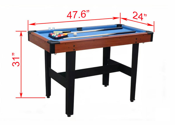 English Elm 48″ 48" Three-in-one Combo Game Table Billiards Hockey Tennis for Any Room W1936P448953