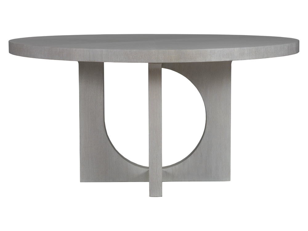 Lexington Artistica Home Misty Gray Apostrophe Round Dining Table - Contemporary Mixed Media Design With Unique Oak Finish Misty White Gray Wood 2287-870c