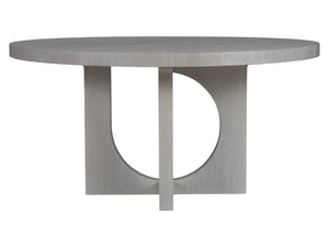 Lexington Artistica Home Misty Gray Apostrophe Round Dining Table - Contemporary Mixed Media Design With Unique Oak Finish Misty White Gray Wood 2287-870c
