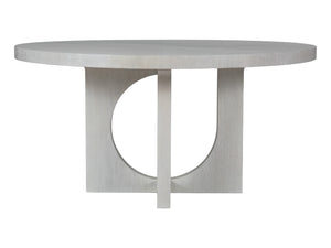 Lexington Artistica Home Misty Gray Apostrophe Round Dining Table - Contemporary Mixed Media Design With Unique Oak Finish Misty White Gray Wood 2287-870c