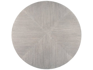 Lexington Artistica Home Misty Gray Apostrophe Round Dining Table - Contemporary Mixed Media Design With Unique Oak Finish Misty White Gray Wood 2287-870c