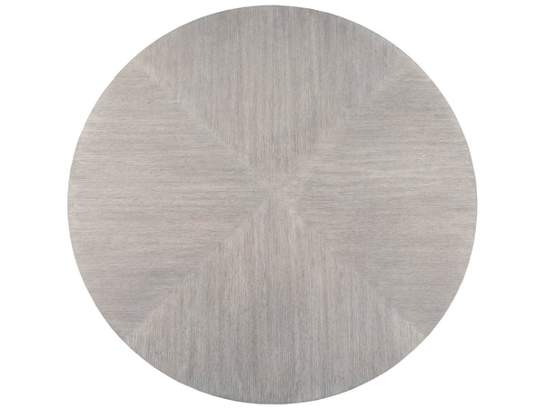 Lexington Artistica Home Misty Gray Apostrophe Round Dining Table - Contemporary Mixed Media Design With Unique Oak Finish Misty White Gray Wood 2287-870c