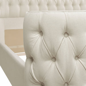 English Elm Jennifer Taylor Home - Brooklyn King Tufted Panel Bed Set In Light Beige Linen - Elegant Wingback Design For Modern Bedrooms B2719P238199