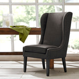 Madison Park Garbo Modern/Contemporary Captains Dining Chair FPF20-0281 Charcoal