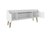 Manhattan Comfort Bradley Mid-Century Modern TV Stand White 228BMC6