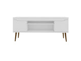 Manhattan Comfort Bradley Mid-Century Modern TV Stand White 228BMC6