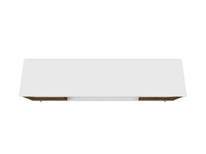 Manhattan Comfort Bradley Mid-Century Modern TV Stand White and Rustic Brown 228BMC69