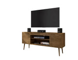 Manhattan Comfort Bradley Mid-Century Modern TV Stand Rustic Brown 228BMC9