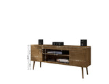 Manhattan Comfort Bradley Mid-Century Modern TV Stand Rustic Brown 228BMC9