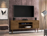 Manhattan Comfort Bradley Mid-Century Modern TV Stand Rustic Brown 228BMC9