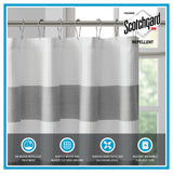 Madison Park Spa Waffle Transitional Shower Curtain with 3M Treatment MP70-4987 Blue