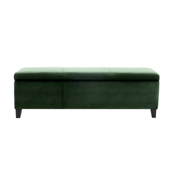 English Elm Indoor Tufted Upholstered Storage Bench with Lift Top Hidden Compartment for Entryway Forest Green N779P396200G