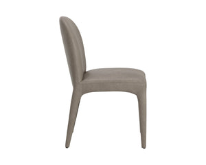 Sunpan TAMINA Dining Chair - Ergonomic Ivanhoe Mineral Faux Leather, Sculptural Design for Modern Spaces 112294