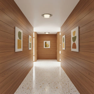 English Elm 16 Inch Square Led Flush Mount Ceiling Light with Acrylic Diffuser for Modern Interiors Chrome B370P400760