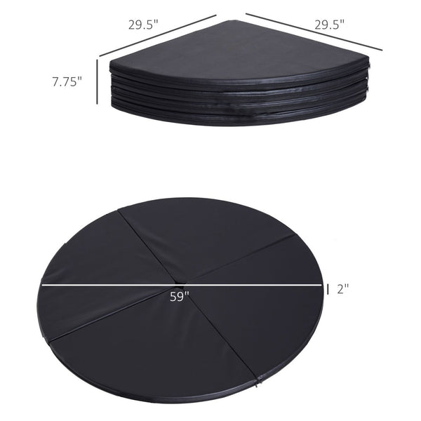 English Elm Soozier Round Pole Dance Floor Mat with High Density Foam Core for Home Training W2225P200409