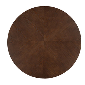 English Elm Christopher Knight Home® - 47.25" Round Pedestal Dining Table - Warm Walnut Finish, Stylish Seating For 4-5, Versatile Design N771P358147T_N771P358148T