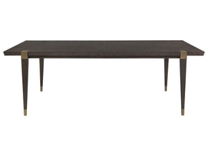 Lexington Artistica Home Belvedere Extension Dining Table - Stunning Oak Veneer Design With Brushed Nickel Accents And Leaves Medium Brown Wood 2295-877