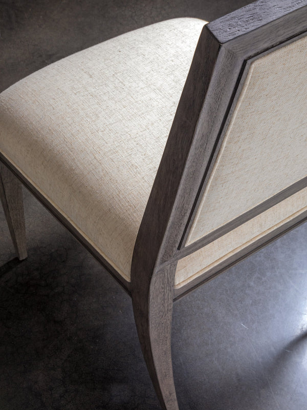 Lexington Artistica Home Belvedere Upholstered Side Chair – Exquisite Falcon Brown Finish With Soft Wheat Performance Fabric Medium Brown Wood 2295-880-01