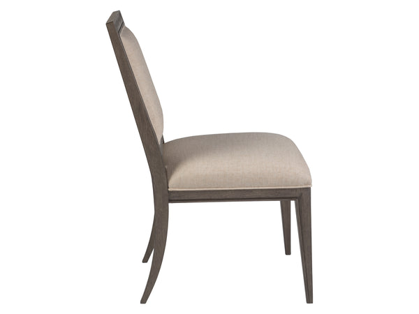 Lexington Artistica Home Belvedere Upholstered Side Chair – Exquisite Falcon Brown Finish With Soft Wheat Performance Fabric Medium Brown Wood 2295-880-01