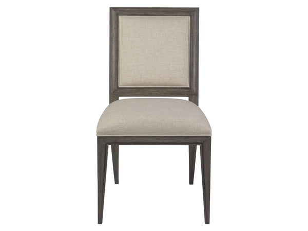 Lexington Artistica Home Belvedere Upholstered Side Chair – Exquisite Falcon Brown Finish With Soft Wheat Performance Fabric Medium Brown Wood 2295-880-01
