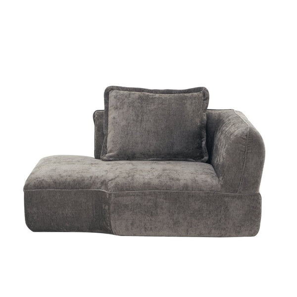 English Elm 122" L-shaped Sectional with Deep Chaise High Density Foam Low Profile Living Room Sofa N767P371309D