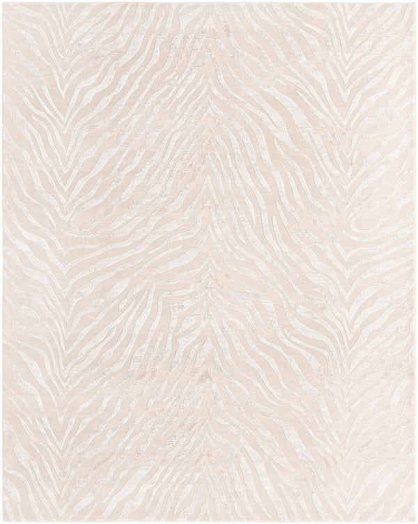 Unique Loom Finsbury Meghan Machine Made Animal Print Rug Ivory Beige,  7' 10" x 10' 0"