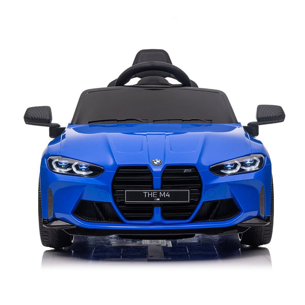 English Elm Bmw M4 Licensed Kids Ride on Car with Parental Remote Dual Motors and Led Lights Blue W1578P214204