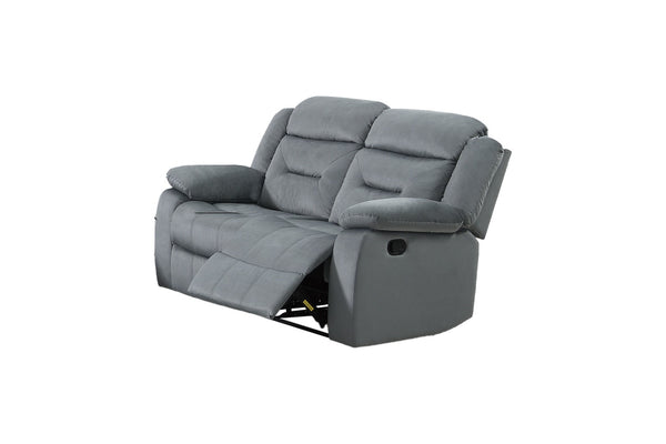 English Elm Contemporary Velvet 3 Piece Living Room Set with Tufted Sofa Loveseat and Recliner B011S02357