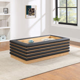 Rory Black Vegan Leather Coffee Table 229Black-CT Meridian Furniture