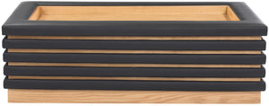 Rory Black Vegan Leather Coffee Table 229Black-CT Meridian Furniture